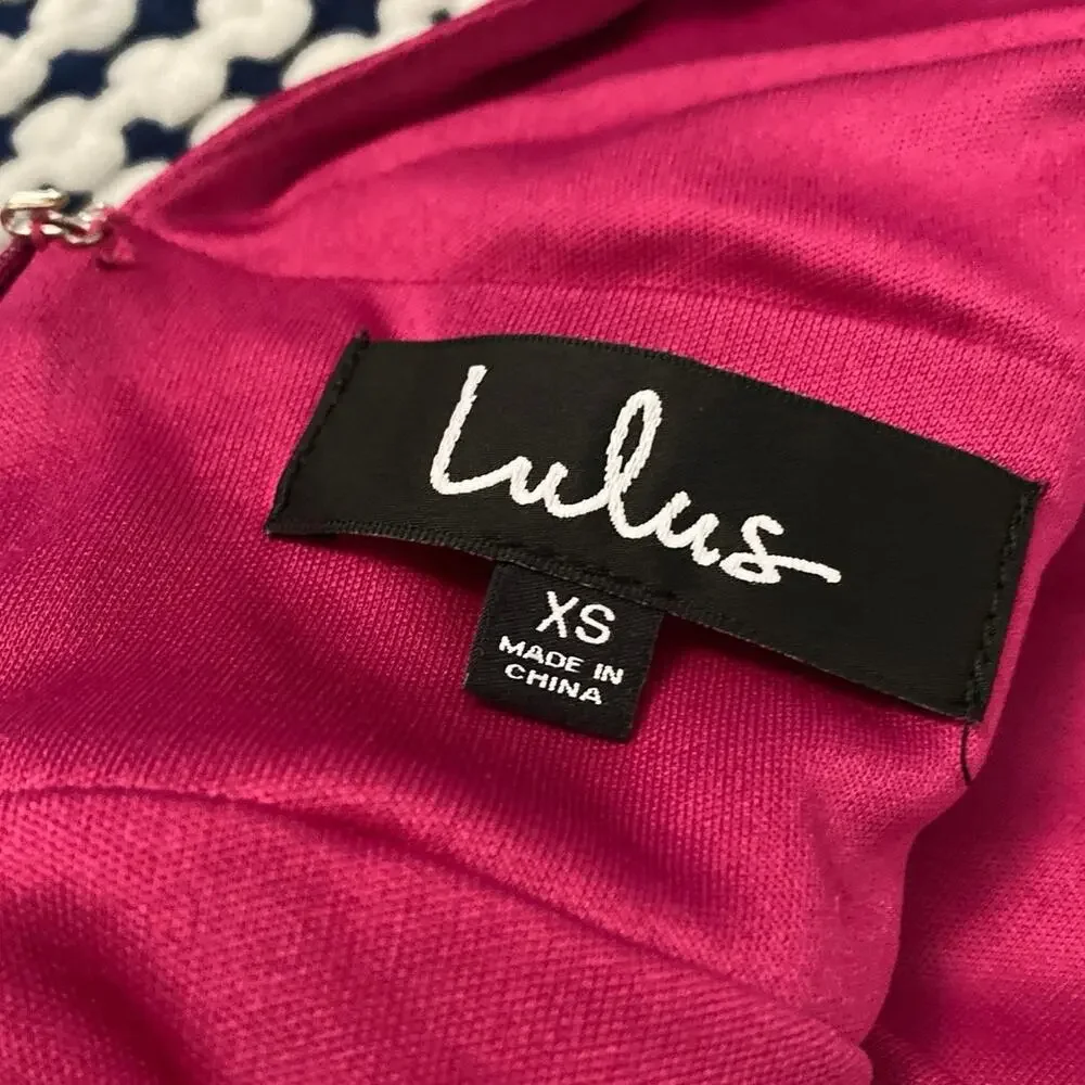 Lulu’s Womens Heavenly Hues Magenta Maxi Dress Deep V Evening Formal Prom XS - Picture 9 of 10